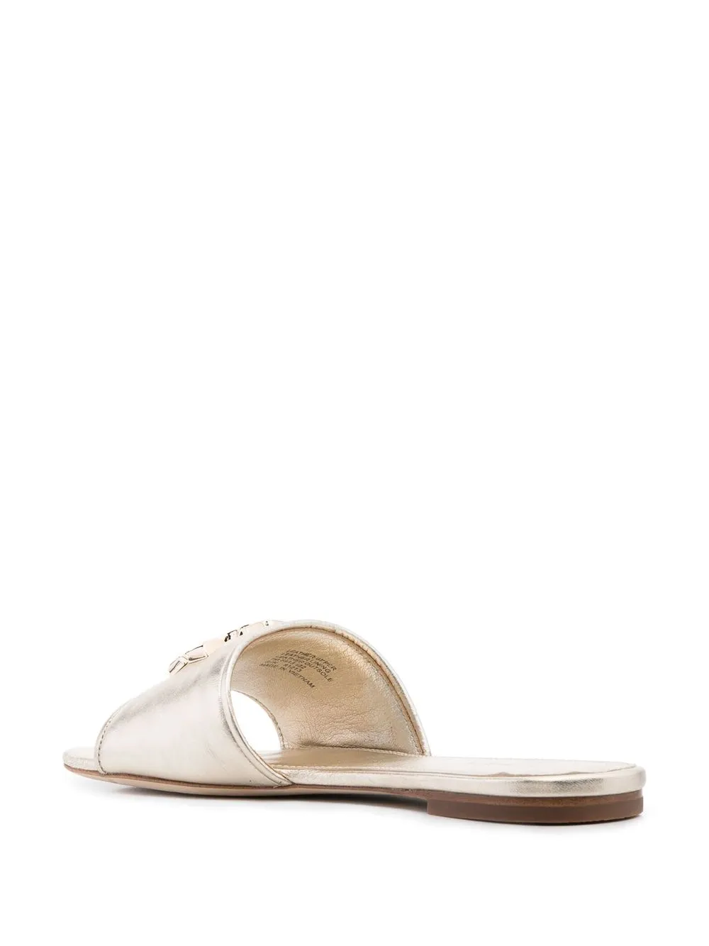Women Tory Burch Ines Logo-plaque Metallic Sandals - Image 3