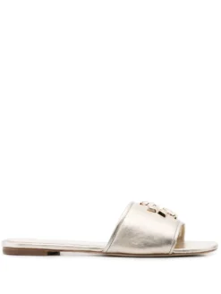 Women Tory Burch Ines Logo-plaque Metallic Sandals