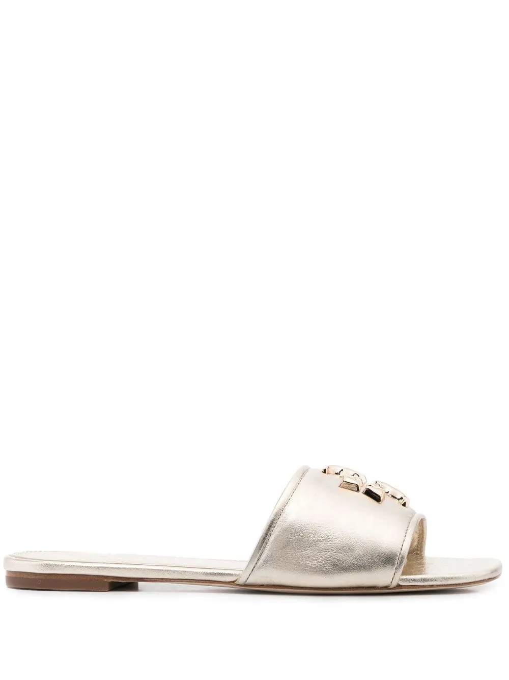 Women Tory Burch Ines Logo-plaque Metallic Sandals