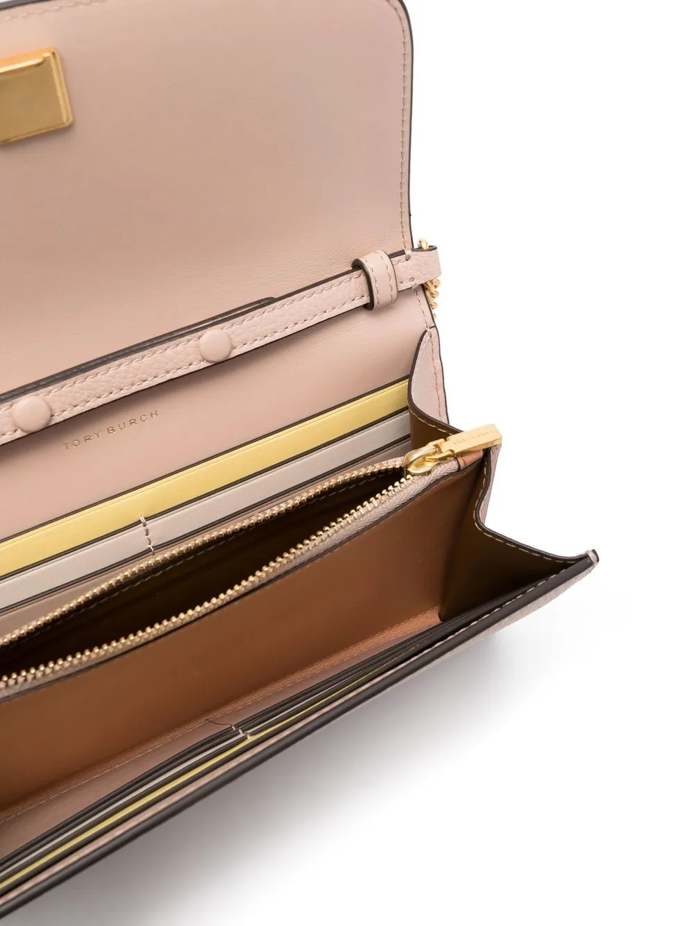 Women Tory Burch Robinson Pebbled Chain Wallet - Image 3