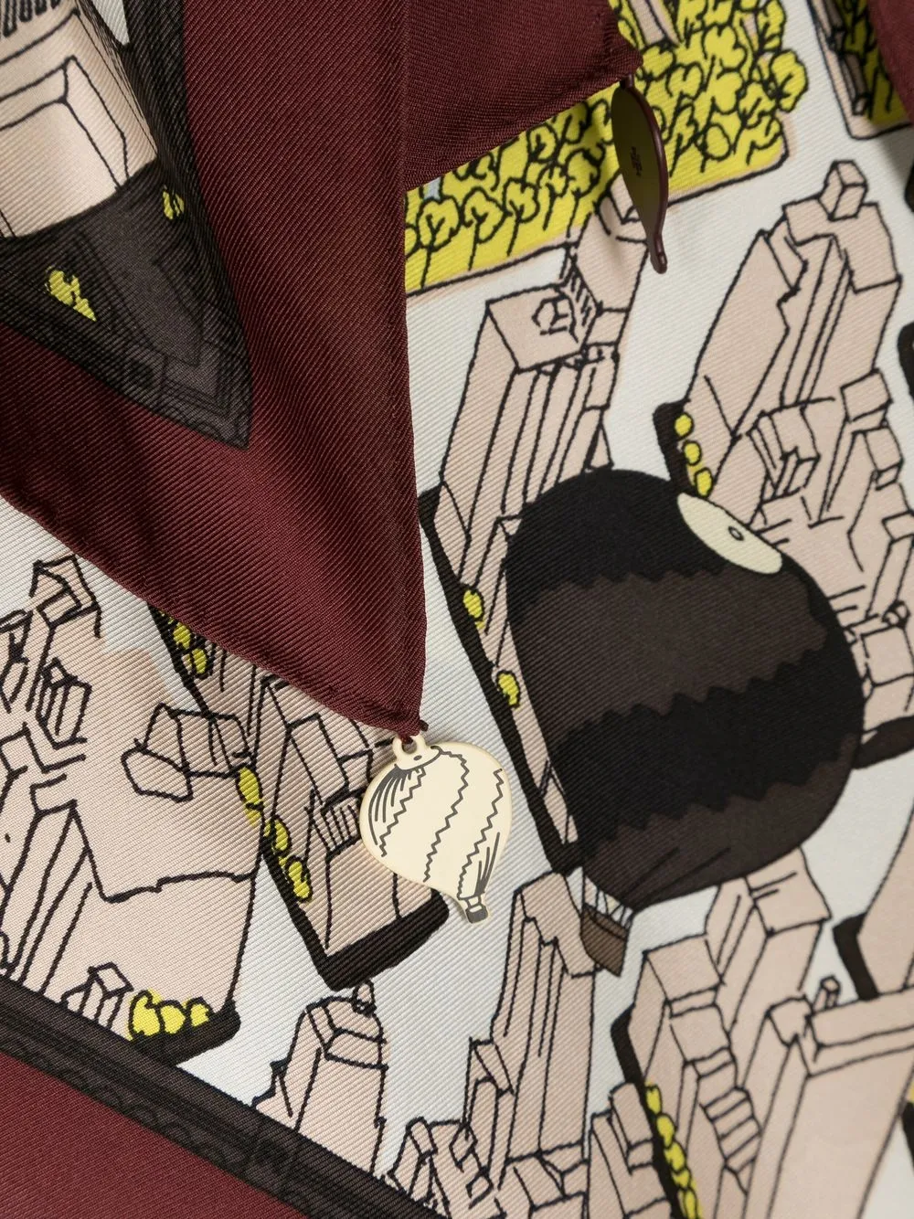 Women Tory Burch Balloons In The Sky Graphic-print Scarf - Image 3