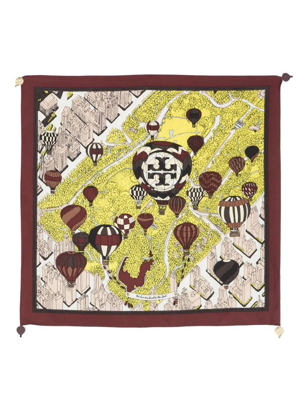 Women Tory Burch Balloons In The Sky Graphic-print Scarf