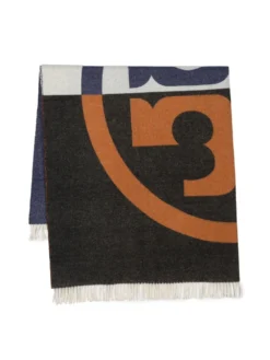 Women Tory Burch Colour-block Logo Square Scarf