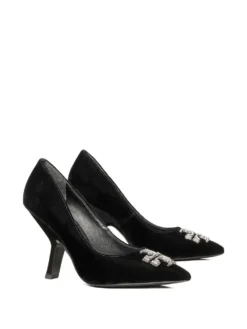Women Tory Burch Eleanor Pavé 100mm Velvet Pumps