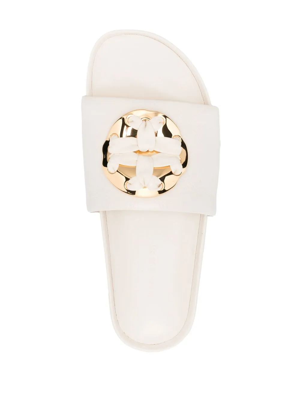 Women Tory Burch Double-T Platform Leather Slides - Image 4