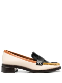 Women Tory Burch Square-toe 30mm Leather Loafers