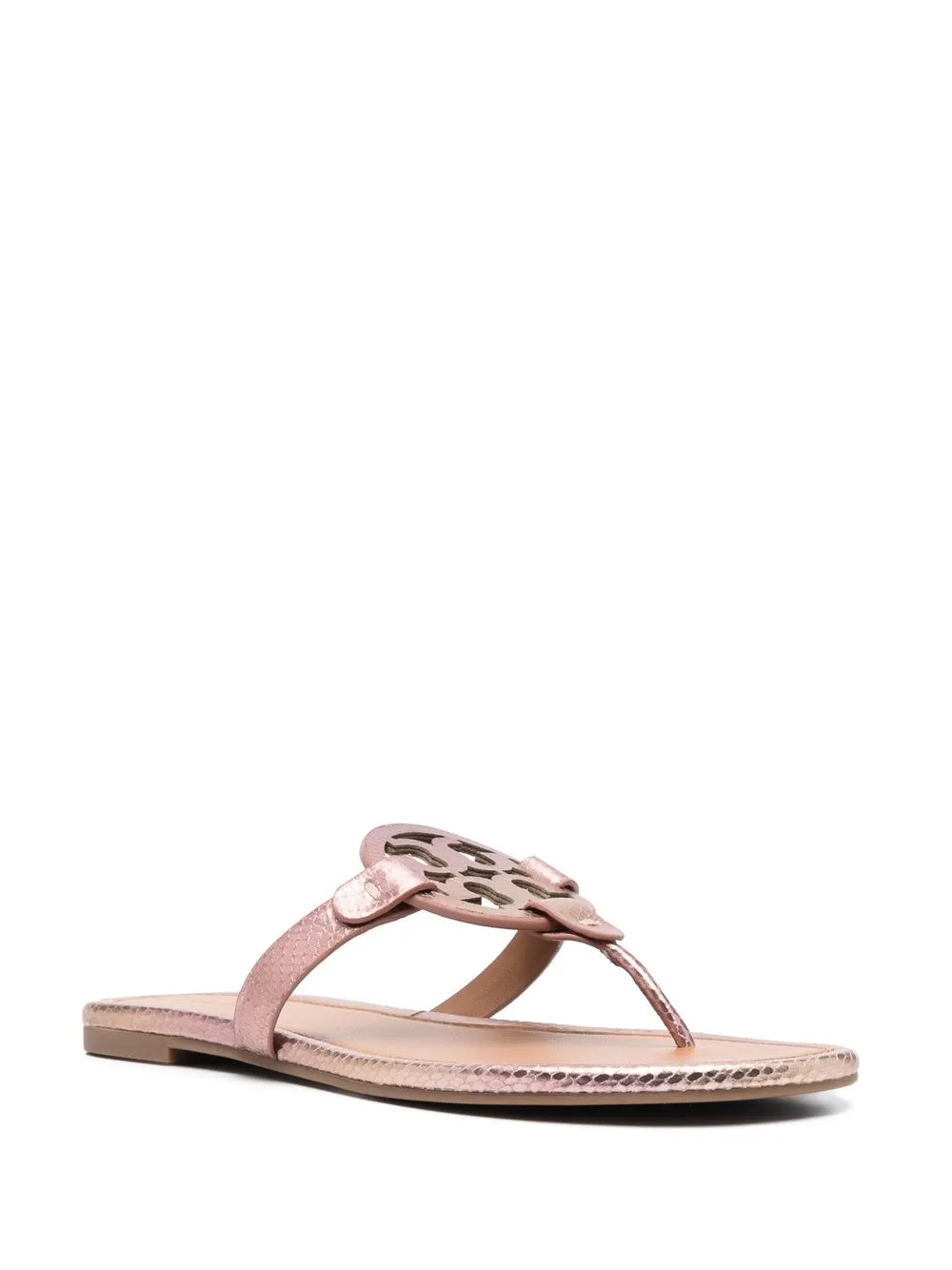 Women Tory Burch Miller Snake-embossed Sandals - Image 2