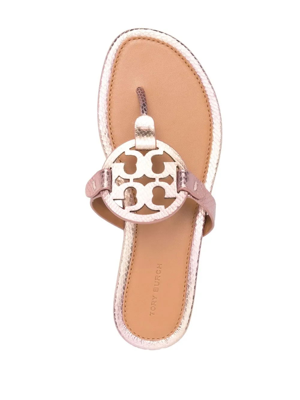 Women Tory Burch Miller Snake-embossed Sandals - Image 4