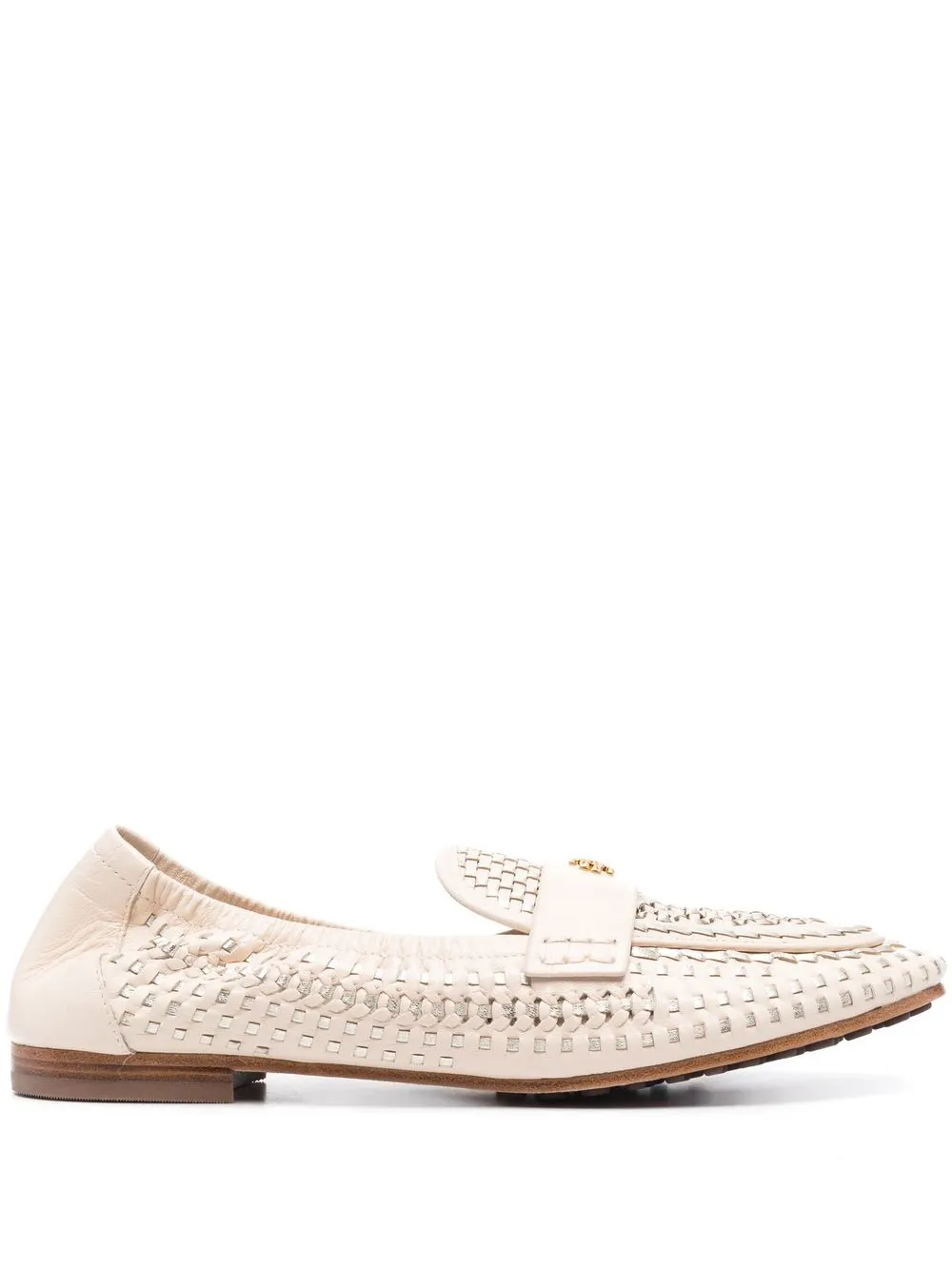 Women Tory Burch Woven-leather Loafers