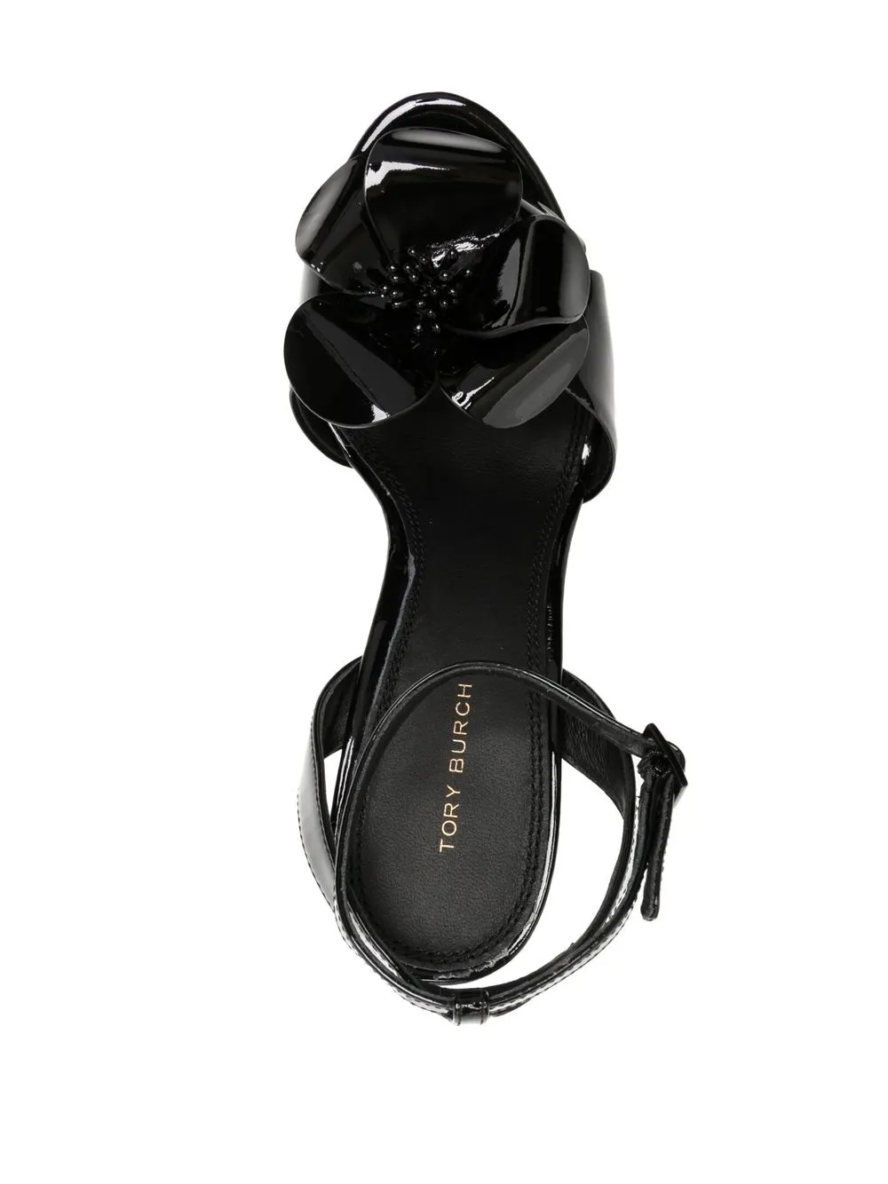 Women Tory Burch 90mm Leather Flower-detail Pumps - Image 4