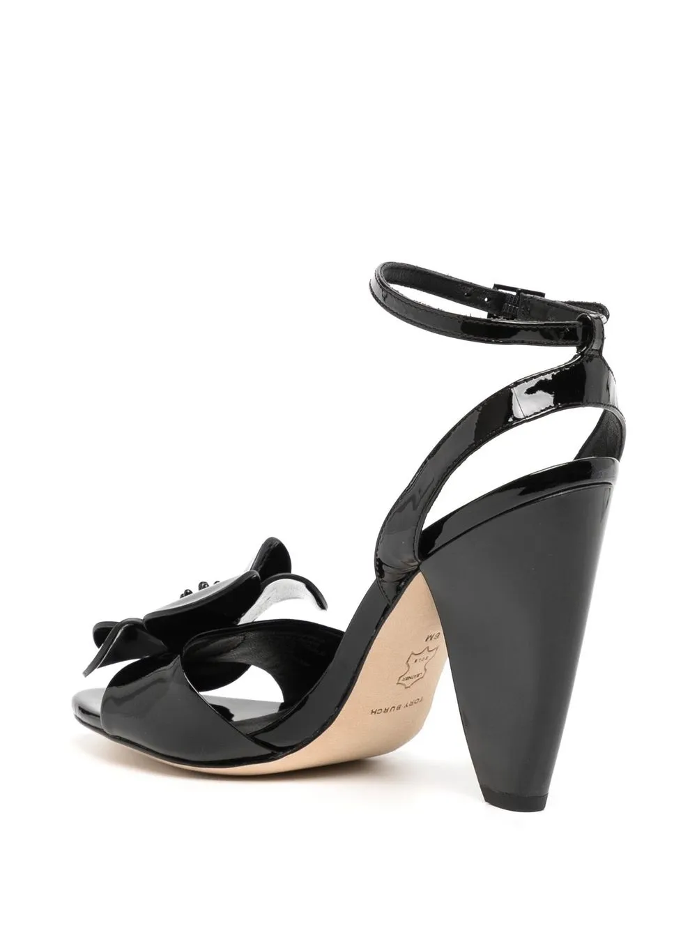 Women Tory Burch 90mm Leather Flower-detail Pumps - Image 3