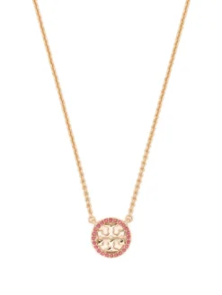 Women Tory Burch Logo-pendant Rolo-chain Necklace