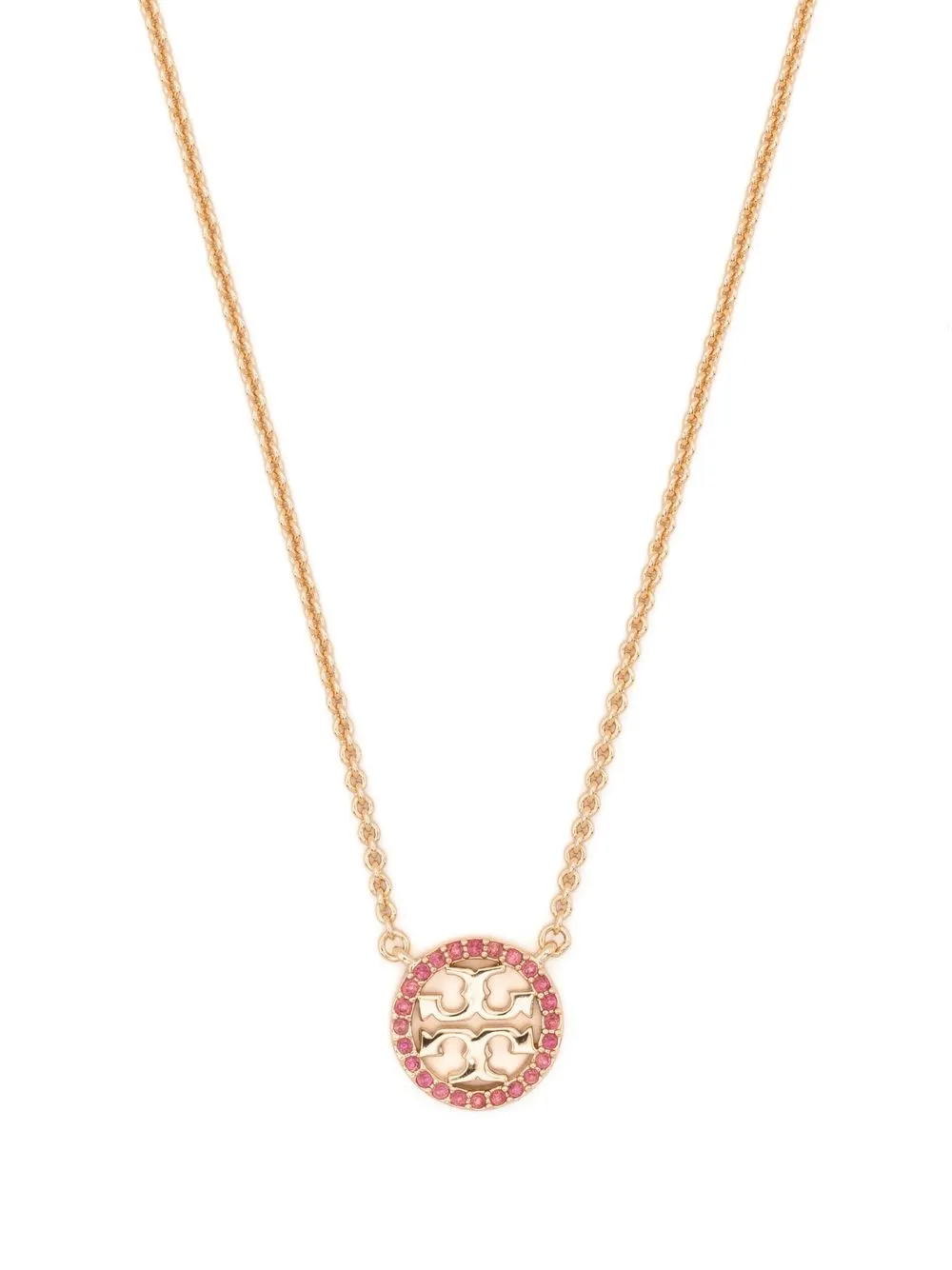 Women Tory Burch Logo-pendant Rolo-chain Necklace