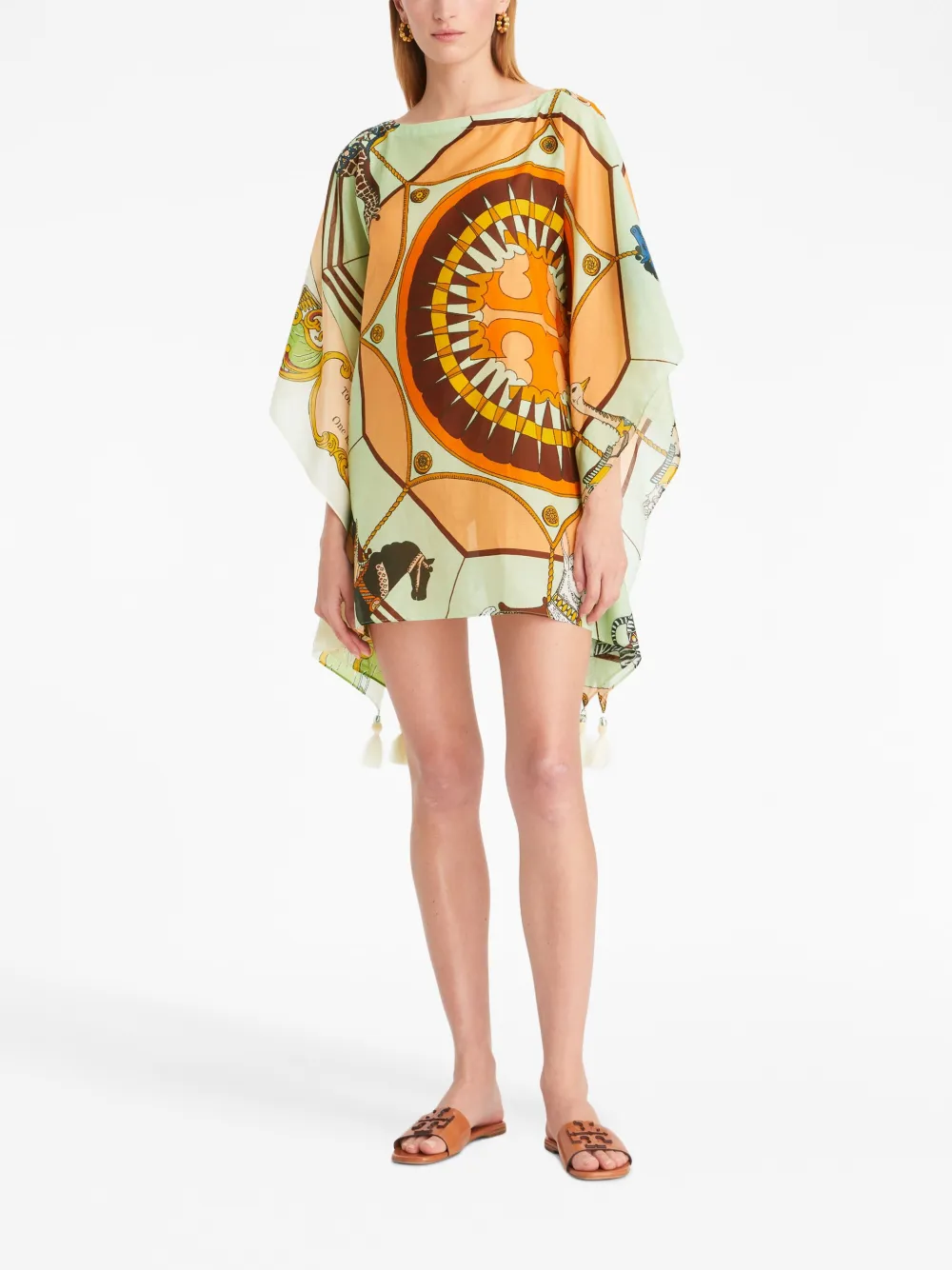 Women Tory Burch Graphic-print Beach Caftan - Image 2