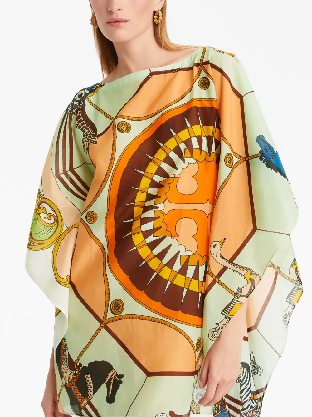 Women Tory Burch Graphic-print Beach Caftan - Image 4