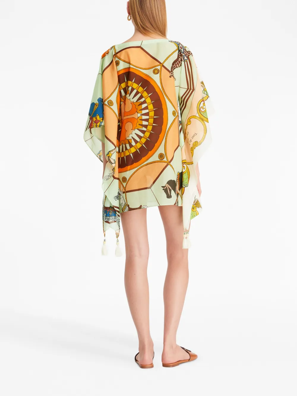 Women Tory Burch Graphic-print Beach Caftan - Image 3