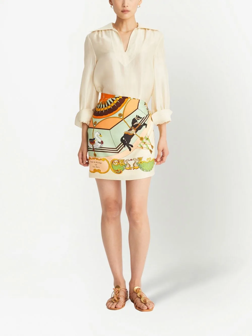 Women Tory Burch Graphic-print Silk Scarf - Image 2