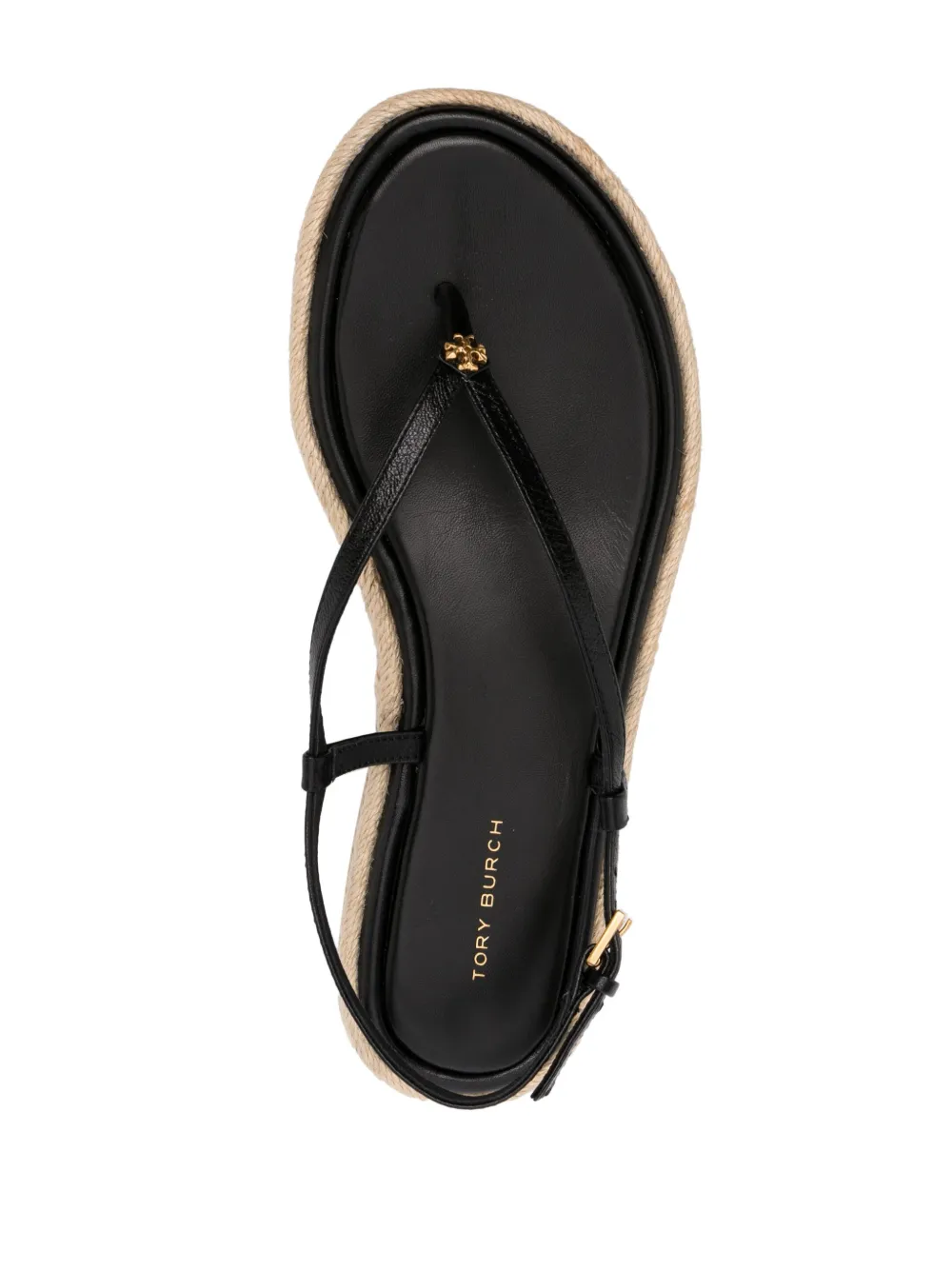 Women Tory Burch Logo-plaque Thong-strap Sandals - Image 4