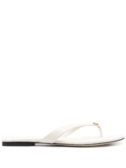 Women Tory Burch Capri Leather Flip Flops