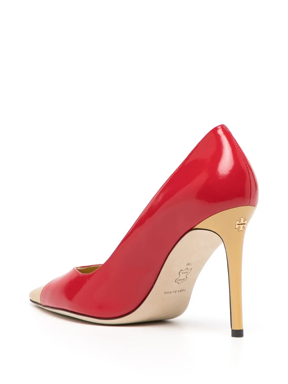 Women Tory Burch Triangle 100mm Metallic-toe Pumps - Image 3