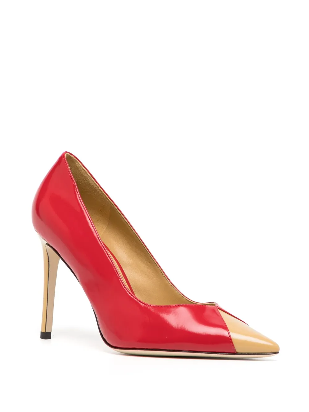 Women Tory Burch Triangle 100mm Metallic-toe Pumps - Image 2