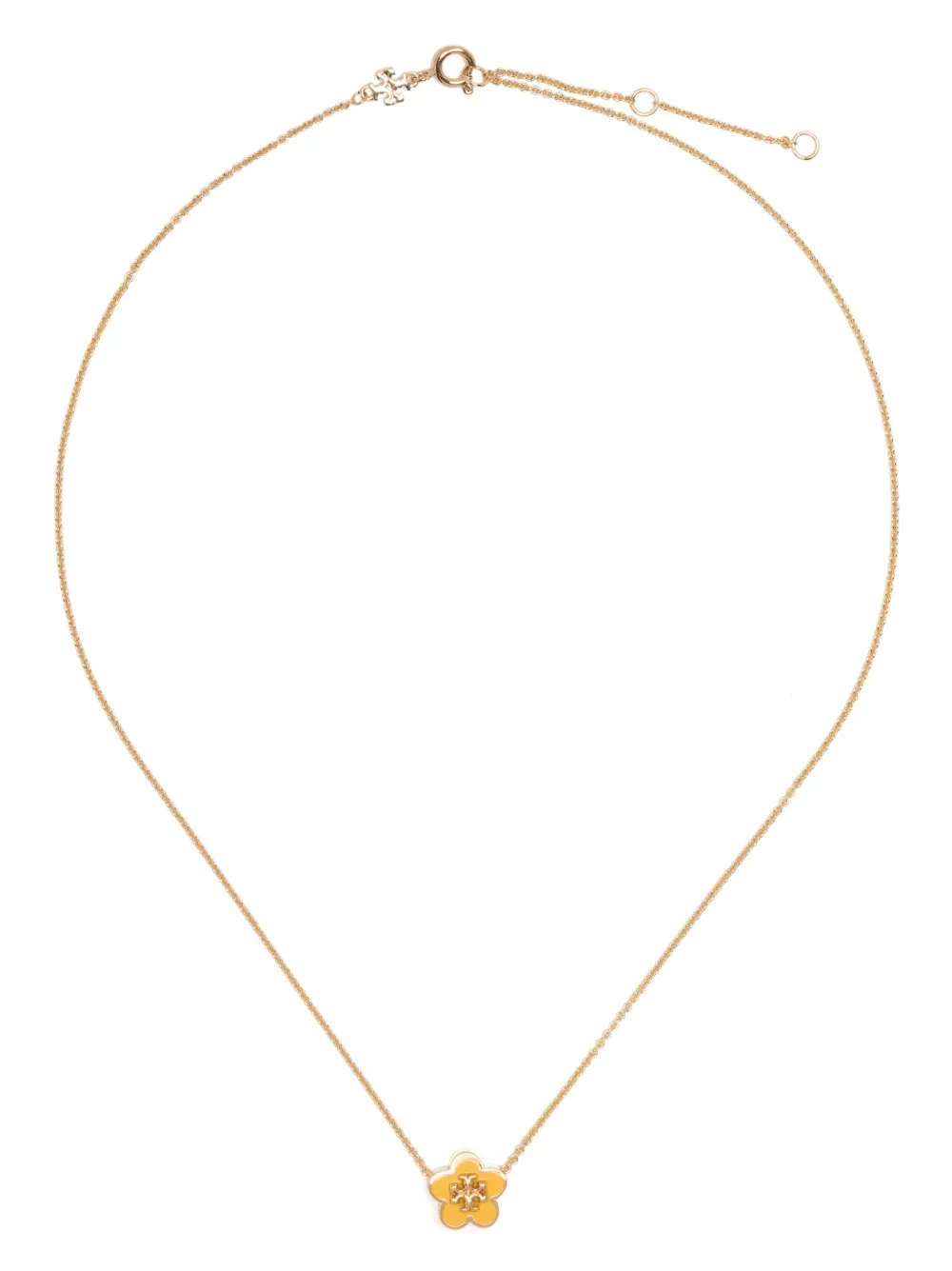 Women Tory Burch Kira Enamel Flower-pendant Necklace - Image 2