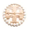 Women Tory Burch Miller Double-T Gold-plated Brooch