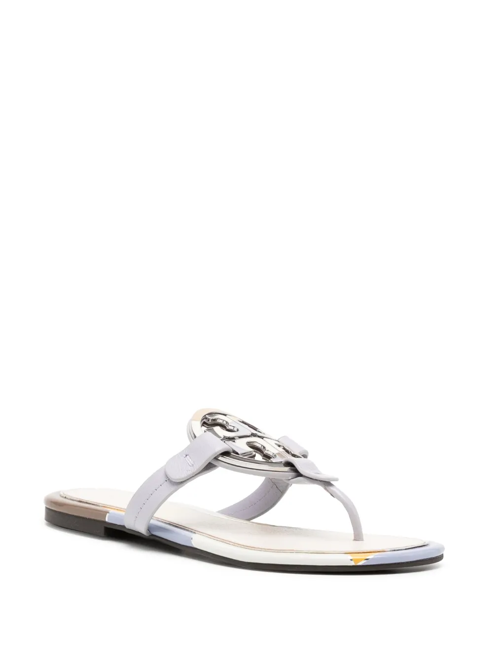 Women Tory Burch Miller Enamel-detail Sandals - Image 2