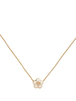 Women Tory Burch Kira Enamel Flower-pendant Necklace