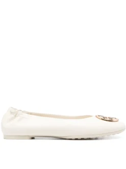 Women Tory Burch Logo-plaque Ballerina Shoes