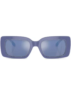 Women Tory Burch Logo-plaque Rectangle-frame Sunglasses