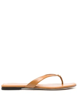 Women Tory Burch Thong-strap Leather Flip Flops
