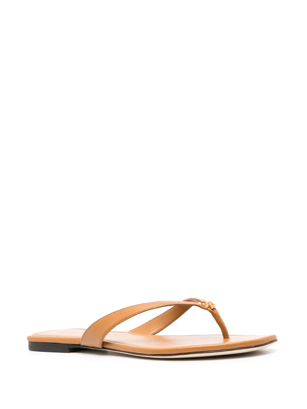 Women Tory Burch Thong-strap Leather Flip Flops - Image 2