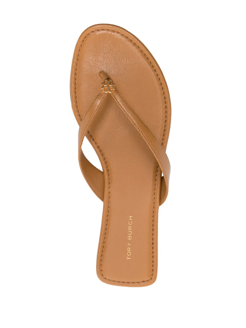 Women Tory Burch Thong-strap Leather Flip Flops - Image 4