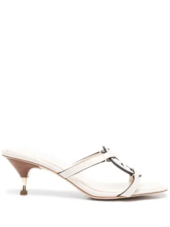 Women Tory Burch 60mm Logo-engraved Leather Mules