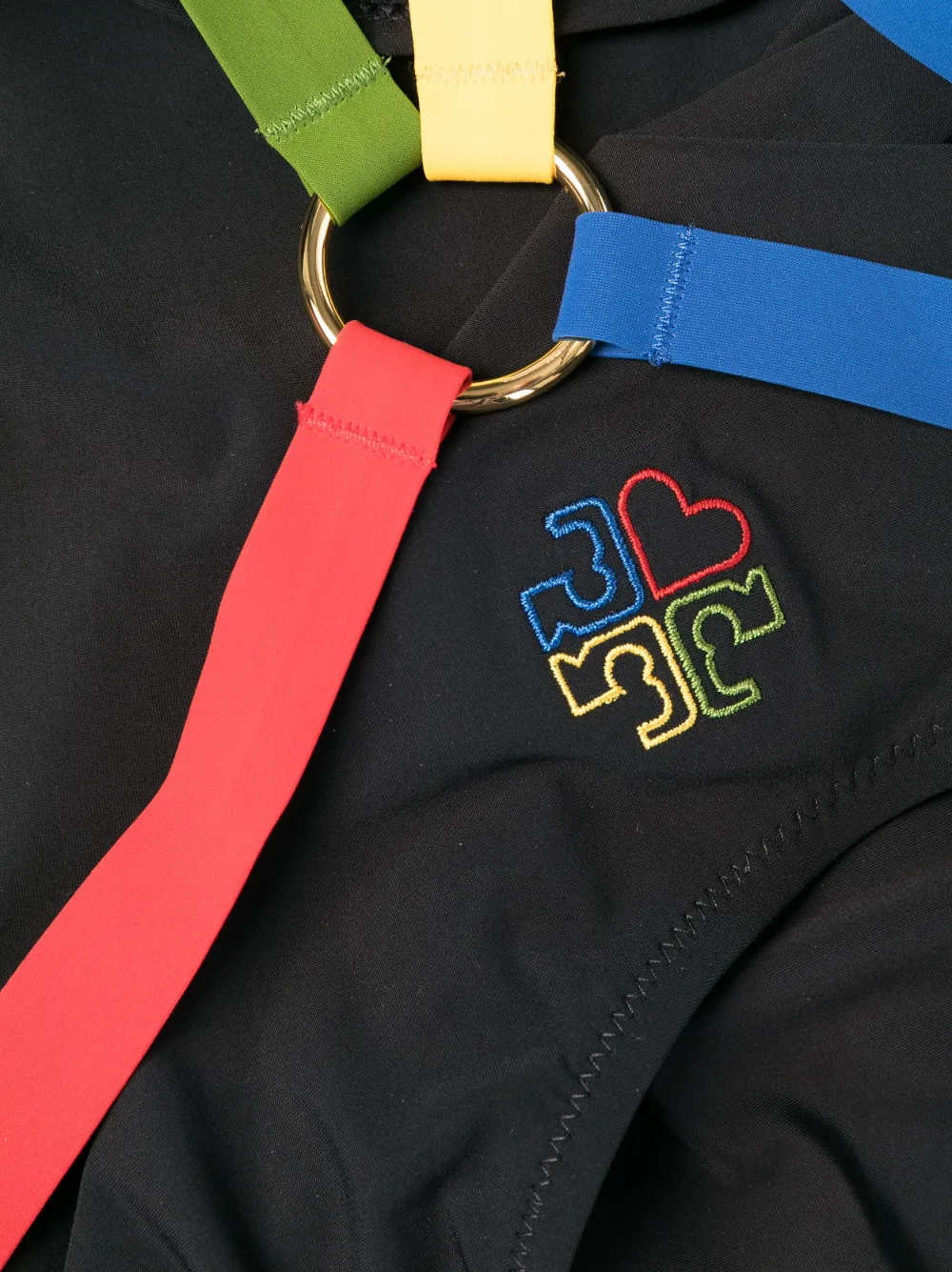 Women Tory Burch Logo-detail Colorblocked Swimsuit - Image 3