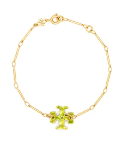 Women Tory Burch Thin Roxanne Logo-charm Bracelet