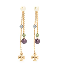 Women Tory Burch Kira Pearl Linear Drop Earrings