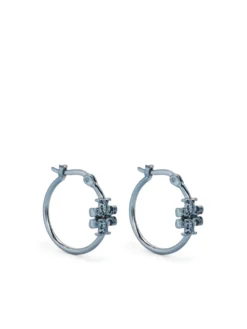 Women Tory Burch Eleanor Double-T Hoop Earrings