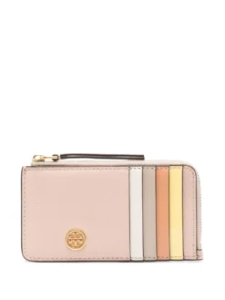 Women Tory Burch Robinson Leather Cardholder