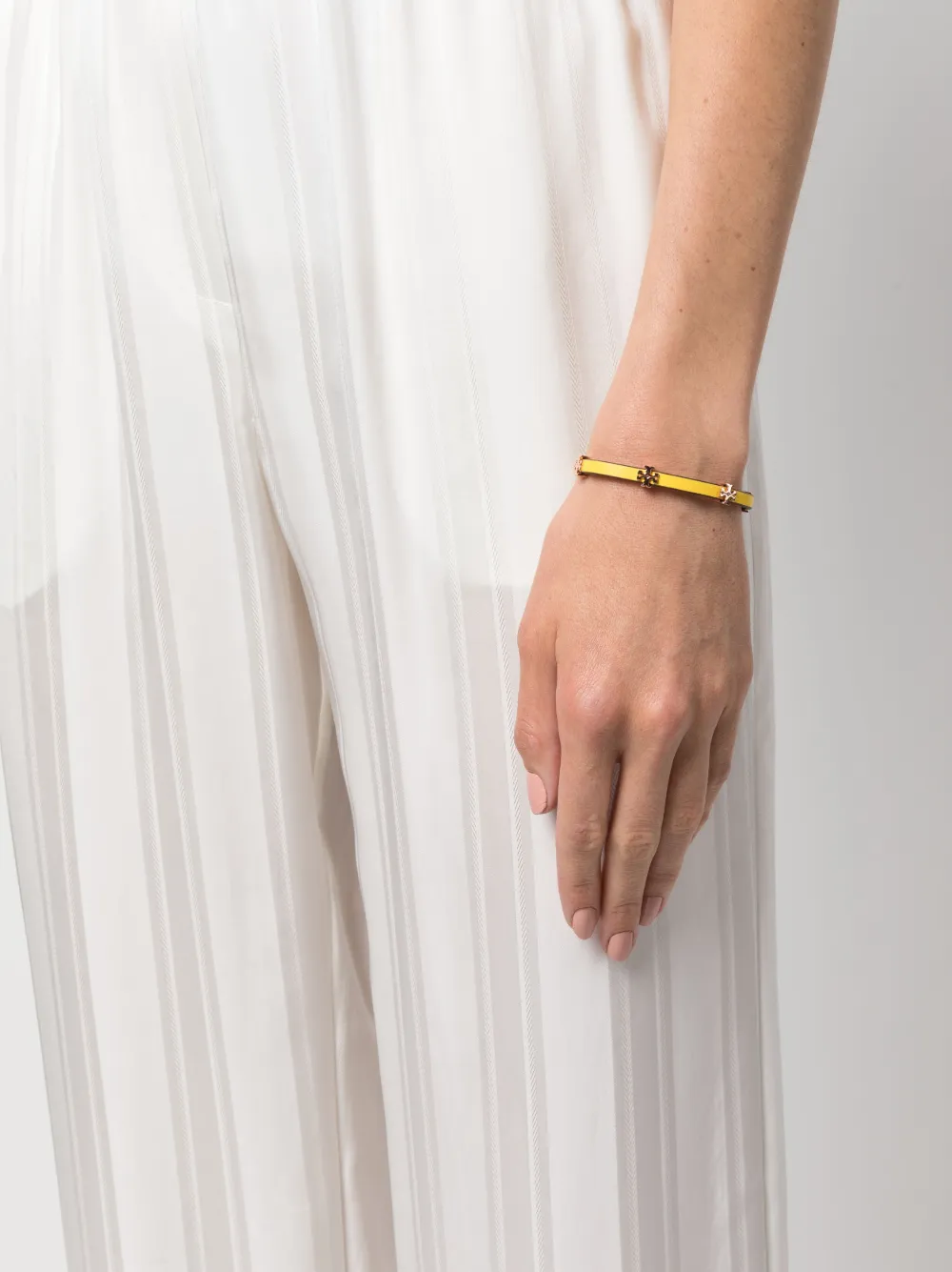 Women Tory Burch Eleanor Logo-stud Leather Bracelet - Image 2