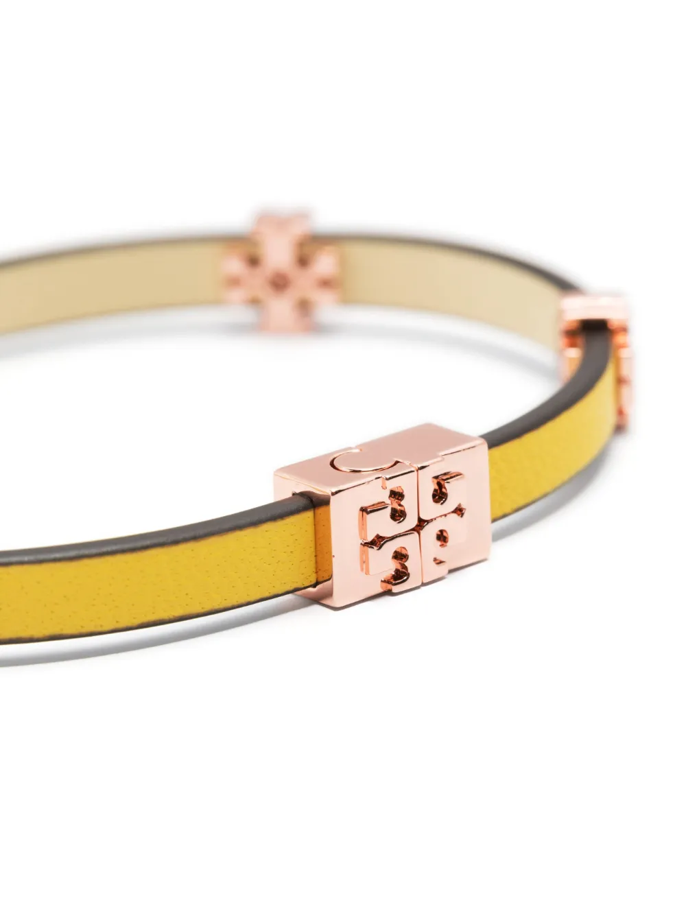 Women Tory Burch Eleanor Logo-stud Leather Bracelet - Image 3