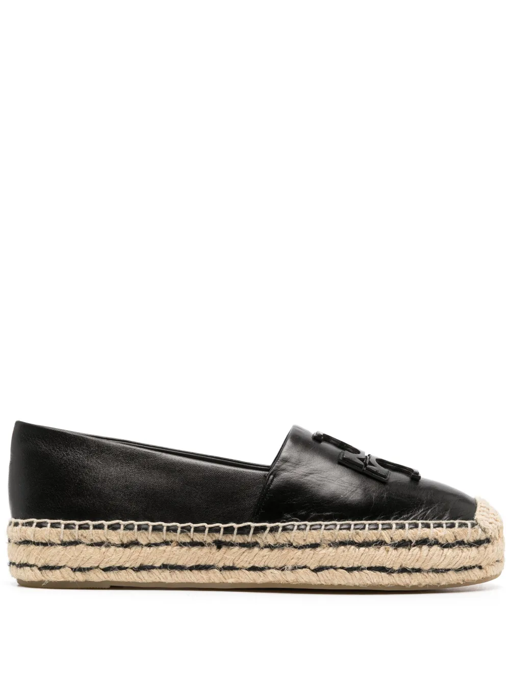 Women Tory Burch Logo-patch Leather Espadrilles