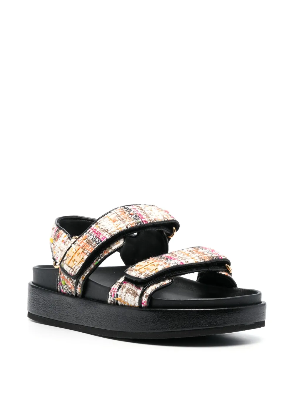 Women Tory Burch Bouclé-design Touch-strap Sandals - Image 2