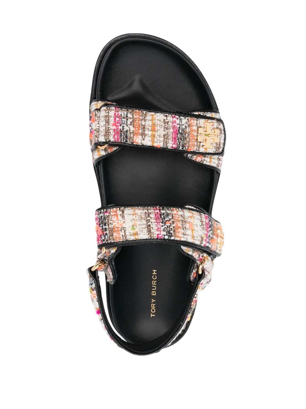 Women Tory Burch Bouclé-design Touch-strap Sandals - Image 4
