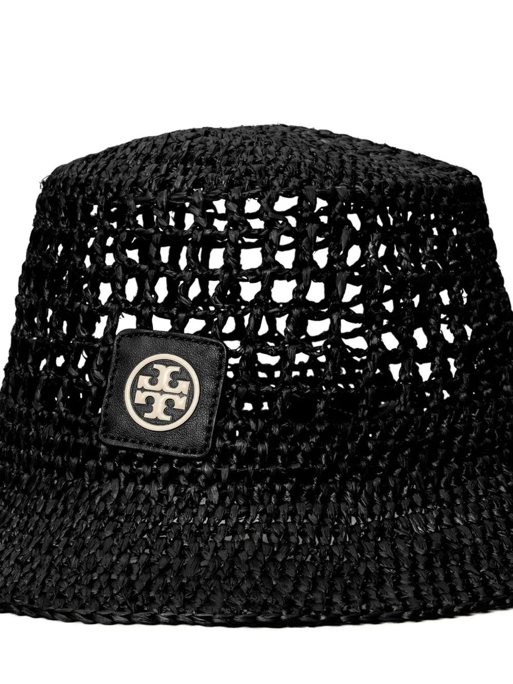 Women Tory Burch Logo-patch Raffia Bucket Hat - Image 2