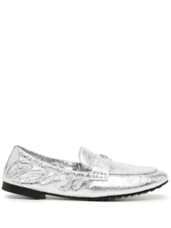 Women Tory Burch Metallic Leather Ballet Loafers