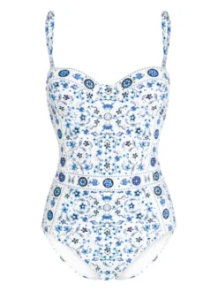 Women Tory Burch Graphic-print Balconette-style Swimsuit