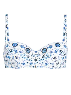 Women Tory Burch Graphic-print Balconette Bikini Top