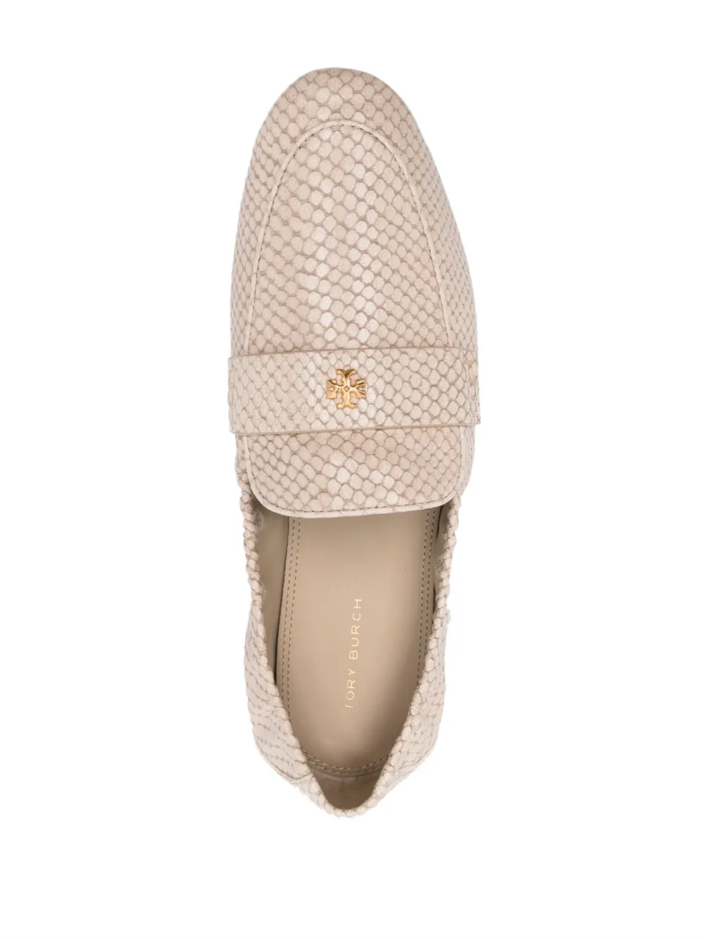 Women Tory Burch Logo-plaque Leather Ballerina Shoes - Image 4